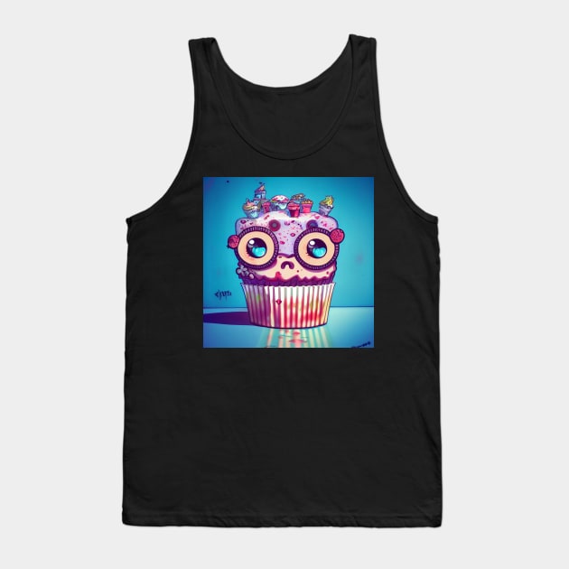 Cutest Kawaii Zombie Cupcake Tank Top by Studiowatermars